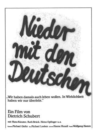 Nieder mit den Deutschen poster