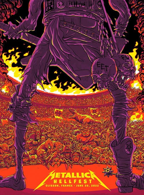 Metallica Live Hellfest 2022 poster