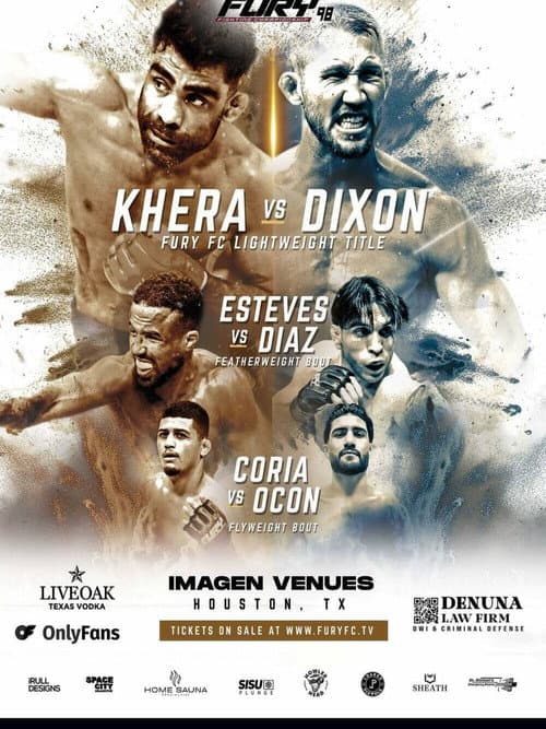 Fury FC 98: Khera vs. Dixon poster